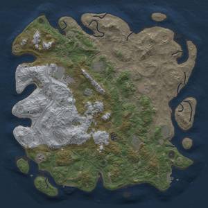 Thumbnail Rust Map: Procedural Map, Size: 4500, Seed: 278132387, 19 Monuments
