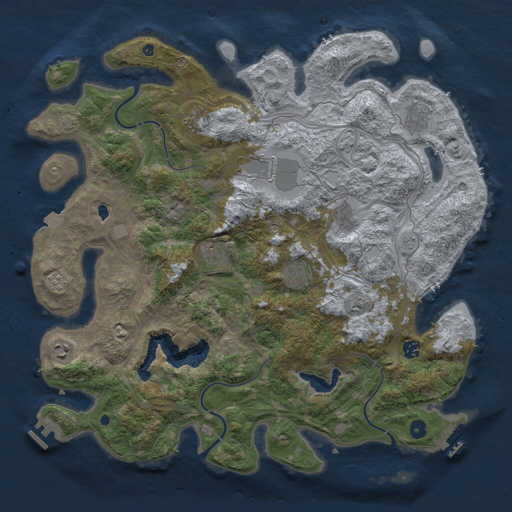 Rust Map: Procedural Map, Size: 4250, Seed: 69661899, 15 Monuments