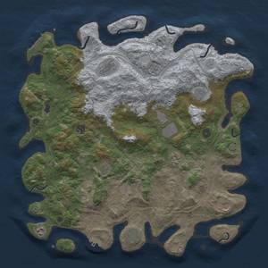 Thumbnail Rust Map: Procedural Map, Size: 4500, Seed: 2026926721, 19 Monuments