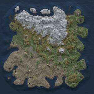 Thumbnail Rust Map: Procedural Map, Size: 4500, Seed: 29587296, 18 Monuments