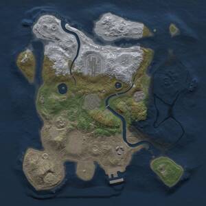 Thumbnail Rust Map: Procedural Map, Size: 3000, Seed: 22230, 11 Monuments