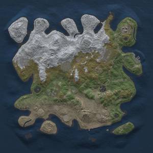 Thumbnail Rust Map: Procedural Map, Size: 3400, Seed: 39294830, 16 Monuments