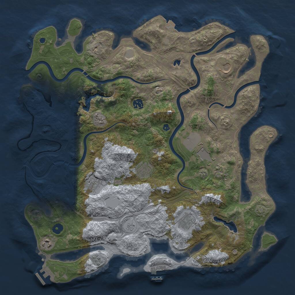 Rust Map: Procedural Map, Size: 4250, Seed: 1727697169, 15 Monuments