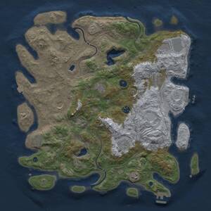 Thumbnail Rust Map: Procedural Map, Size: 4250, Seed: 65833311, 15 Monuments