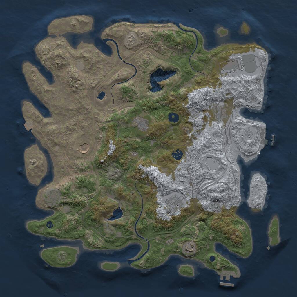 Rust Map: Procedural Map, Size: 4250, Seed: 65833311, 15 Monuments