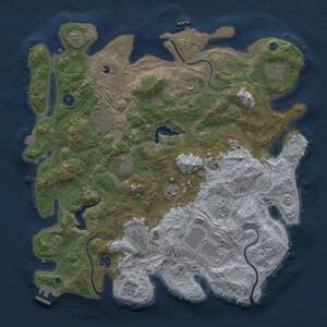 Thumbnail Rust Map: Procedural Map, Size: 4250, Seed: 1182561362, 15 Monuments