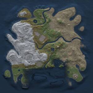 Thumbnail Rust Map: Procedural Map, Size: 3700, Seed: 263211775, 14 Monuments