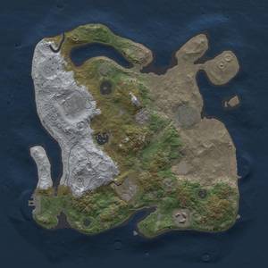 Thumbnail Rust Map: Procedural Map, Size: 3000, Seed: 1662230255, 14 Monuments