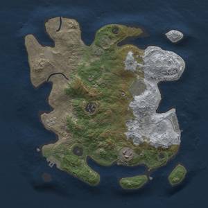 Thumbnail Rust Map: Procedural Map, Size: 3000, Seed: 474985392, 12 Monuments