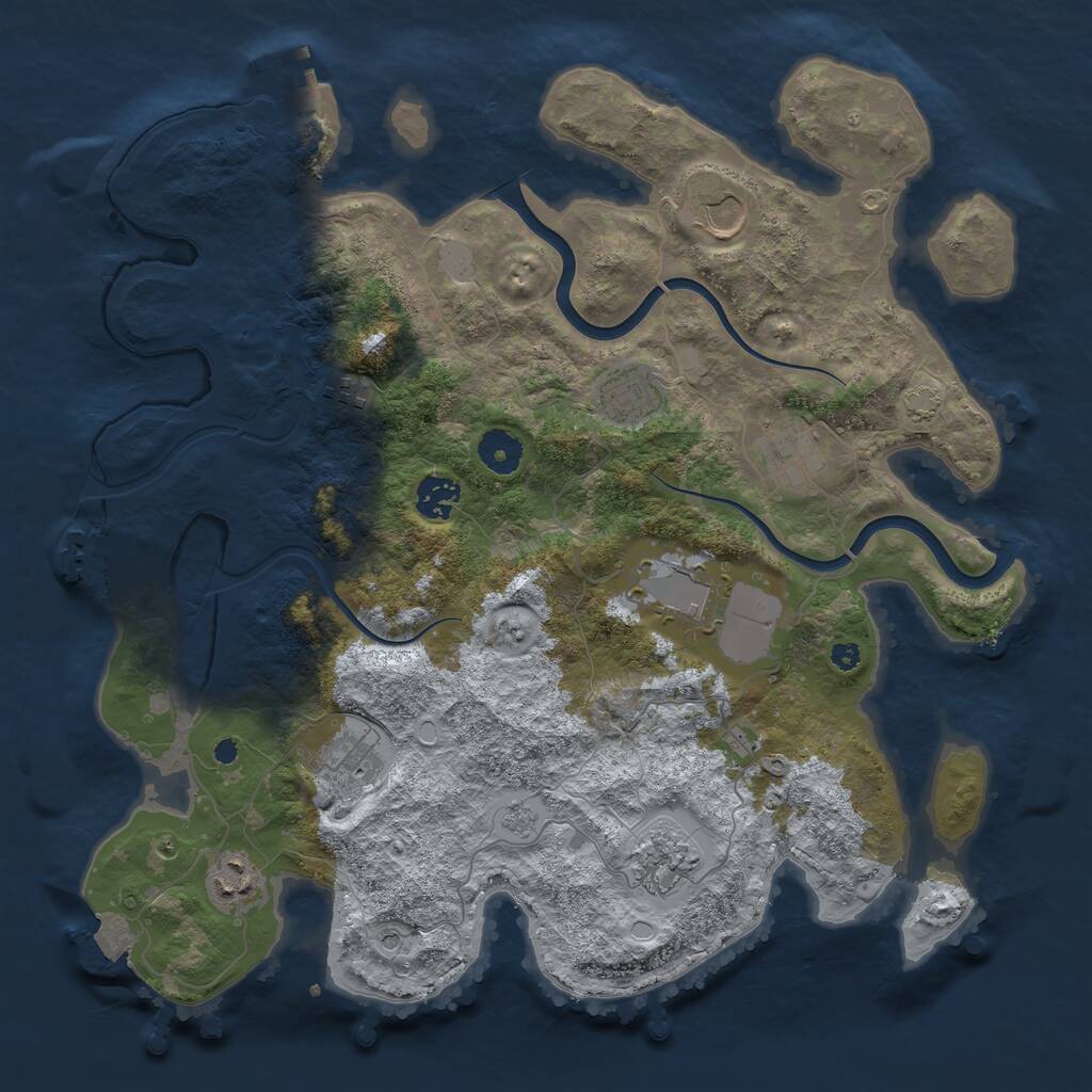 Rust Map: Procedural Map, Size: 3750, Seed: 750130067, 15 Monuments