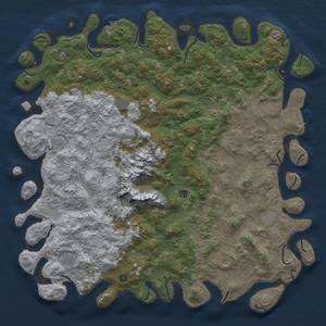 Thumbnail Rust Map: Procedural Map, Size: 6000, Seed: 97642114, 19 Monuments
