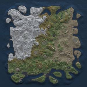 Thumbnail Rust Map: Procedural Map, Size: 4500, Seed: 1333571650, 18 Monuments