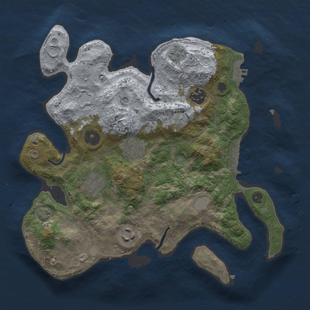 Rust Map: Procedural Map, Size: 3000, Seed: 14494, 13 Monuments