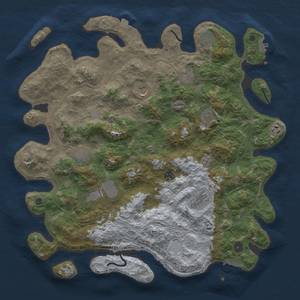 Thumbnail Rust Map: Procedural Map, Size: 4500, Seed: 33233563, 18 Monuments