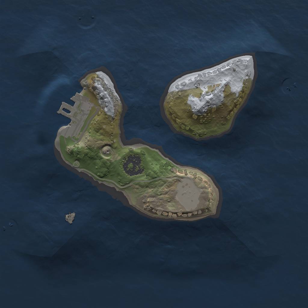 Rust Map: Procedural Map, Size: 1500, Seed: 512784449, 4 Monuments