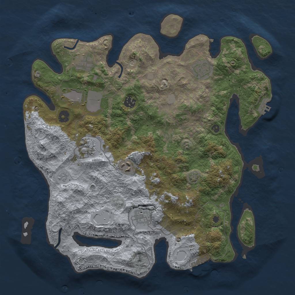 Rust Map: Procedural Map, Size: 3750, Seed: 56655548, 15 Monuments