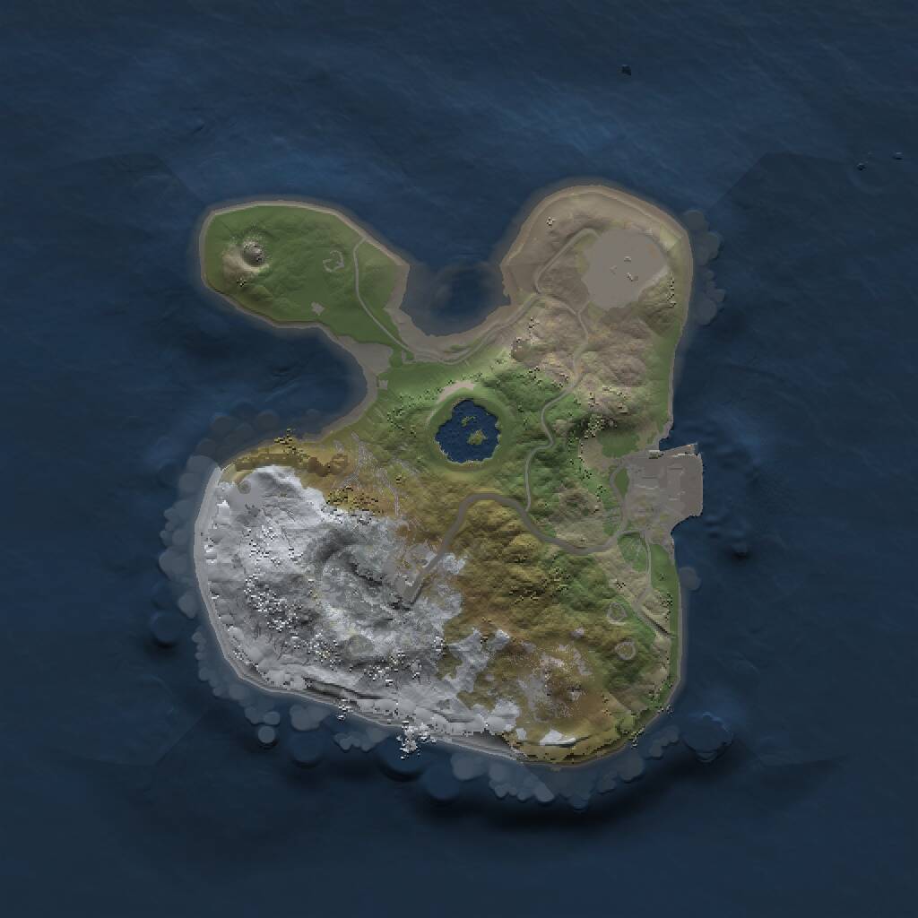 Rust Map: Procedural Map, Size: 1500, Seed: 65321, 1 Monuments