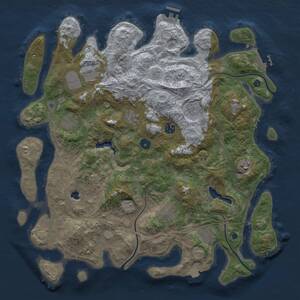Thumbnail Rust Map: Procedural Map, Size: 4250, Seed: 993836741, 15 Monuments