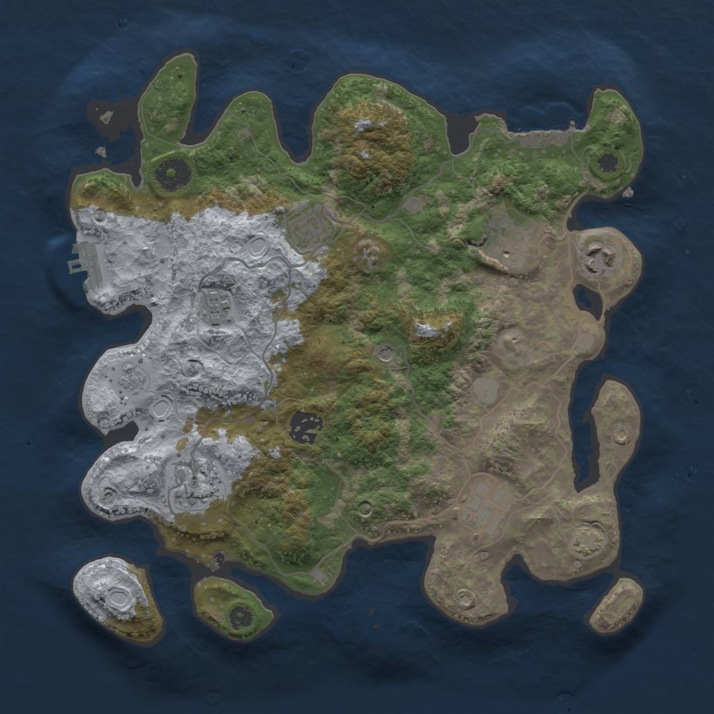 Rust Map: Procedural Map, Size: 3200, Seed: 199823, 15 Monuments