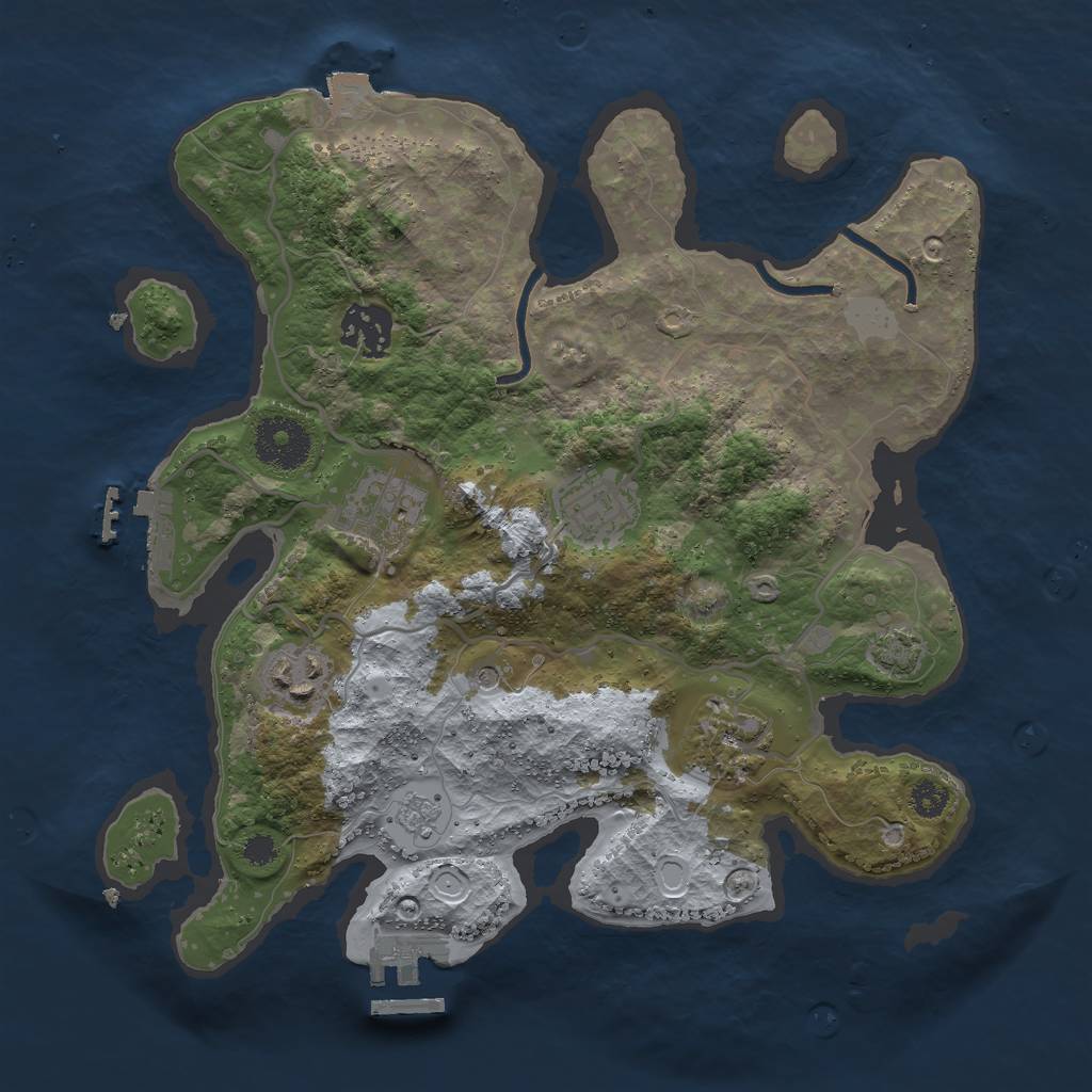 Rust Map: Procedural Map, Size: 3000, Seed: 112213182, 13 Monuments