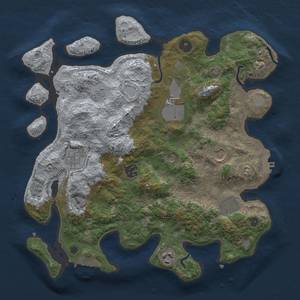 Thumbnail Rust Map: Procedural Map, Size: 3500, Seed: 1429185200, 15 Monuments