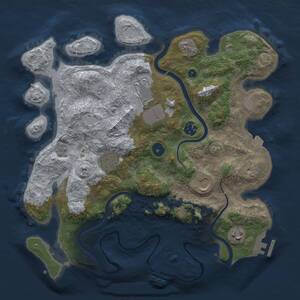Thumbnail Rust Map: Procedural Map, Size: 3500, Seed: 1429185200, 12 Monuments