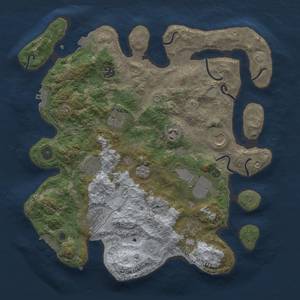 Thumbnail Rust Map: Procedural Map, Size: 3700, Seed: 1992114578, 17 Monuments