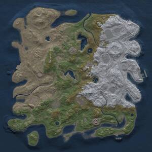 Thumbnail Rust Map: Procedural Map, Size: 4250, Seed: 2071758427, 16 Monuments