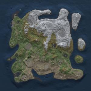 Thumbnail Rust Map: Procedural Map, Size: 3250, Seed: 6123, 15 Monuments