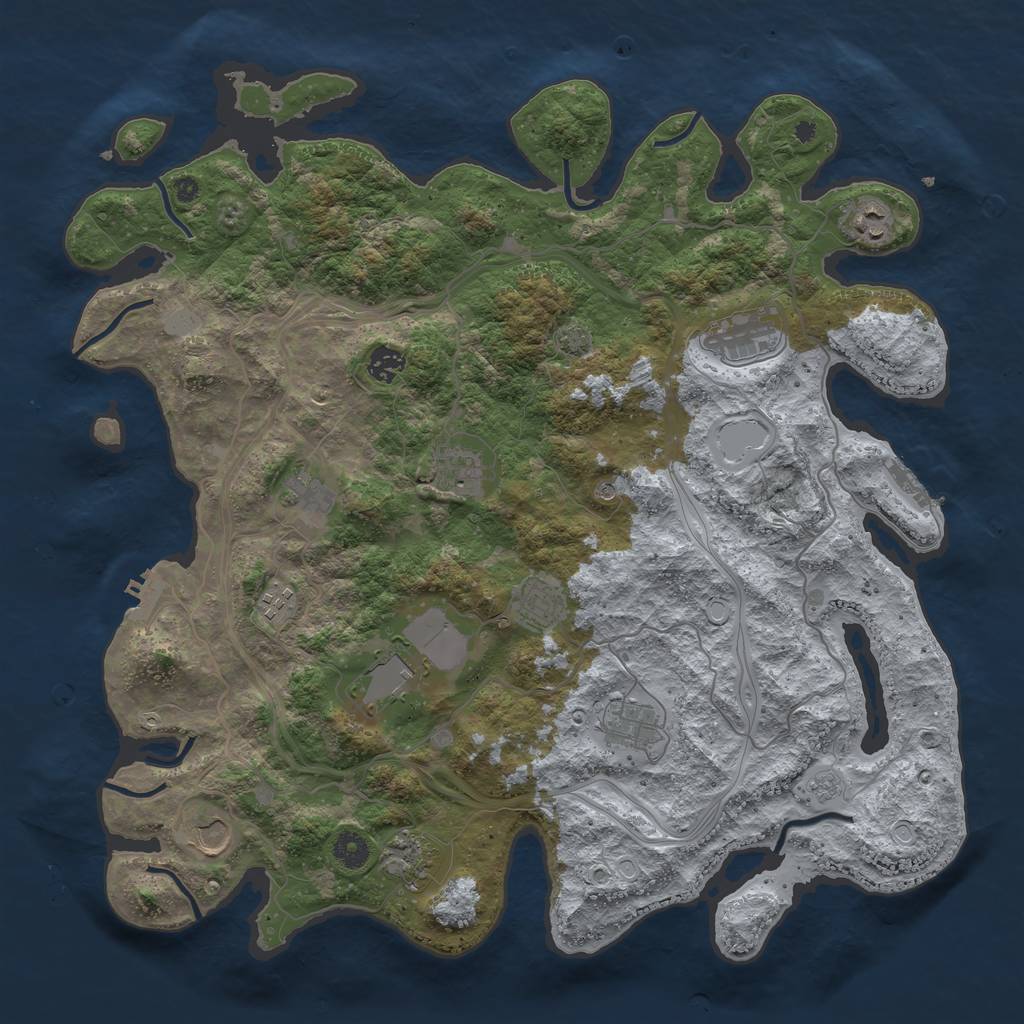 Rust Map: Procedural Map, Size: 4250, Seed: 99395703, 19 Monuments