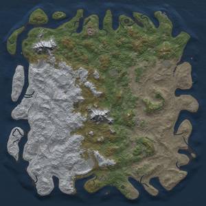 Thumbnail Rust Map: Procedural Map, Size: 6000, Seed: 374209361, 19 Monuments