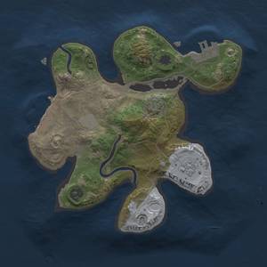 Thumbnail Rust Map: Procedural Map, Size: 2000, Seed: 590320751, 7 Monuments