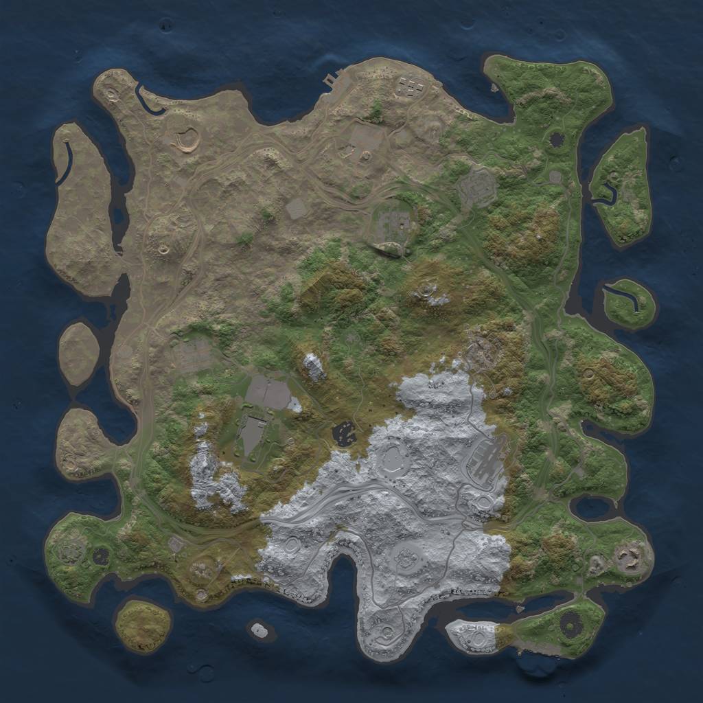 Rust Map: Procedural Map, Size: 4250, Seed: 29436, 18 Monuments