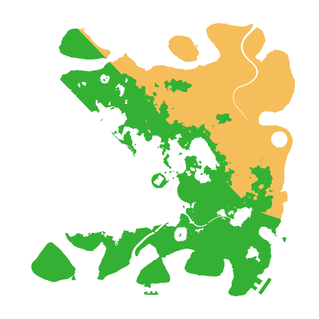 Biome Rust Map: Procedural Map, Size: 3500, Seed: 540460803
