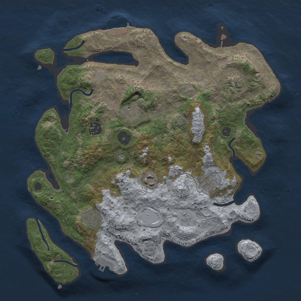 Rust Map: Procedural Map, Size: 3400, Seed: 278431395, 15 Monuments