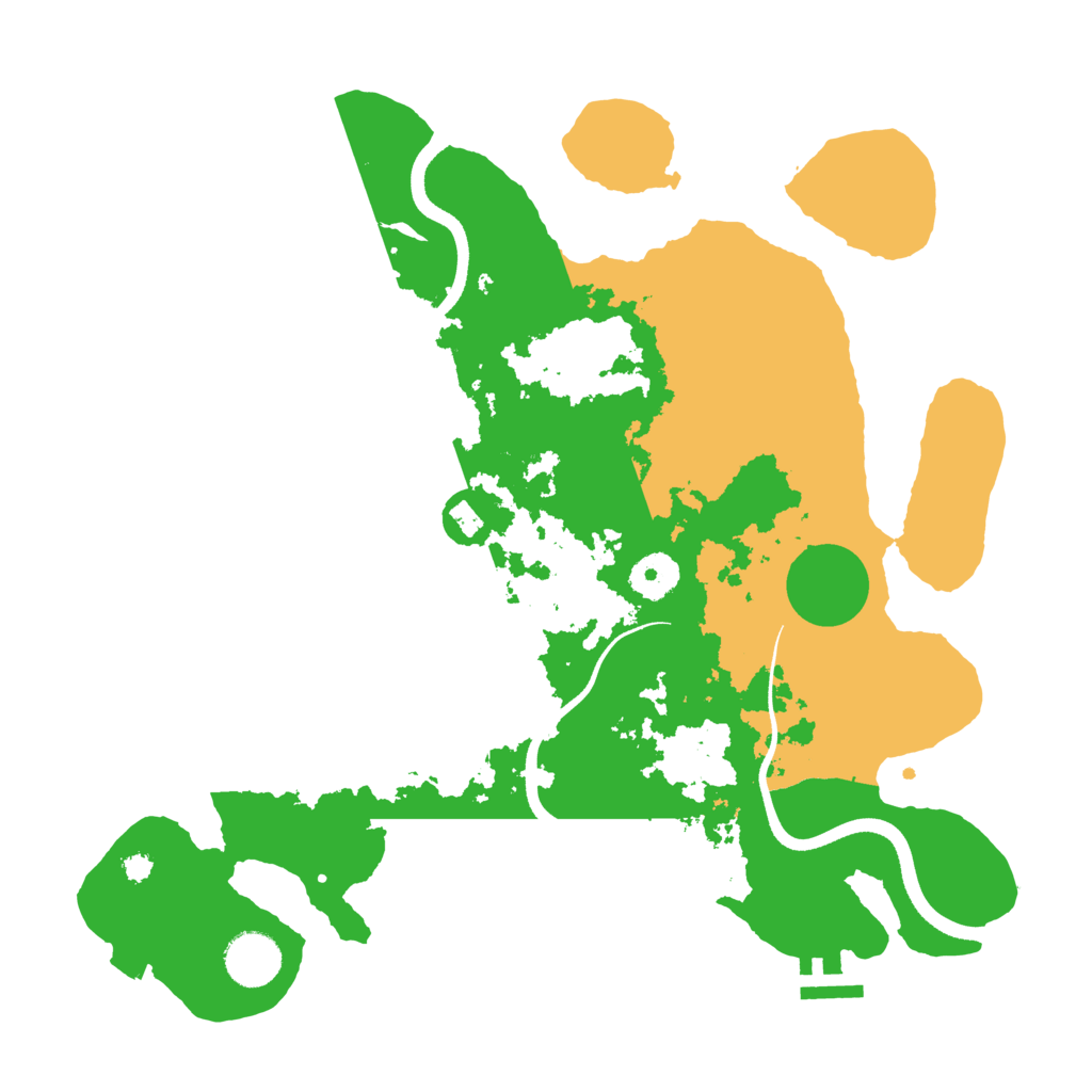 Biome Rust Map: Procedural Map, Size: 3500, Seed: 51229983