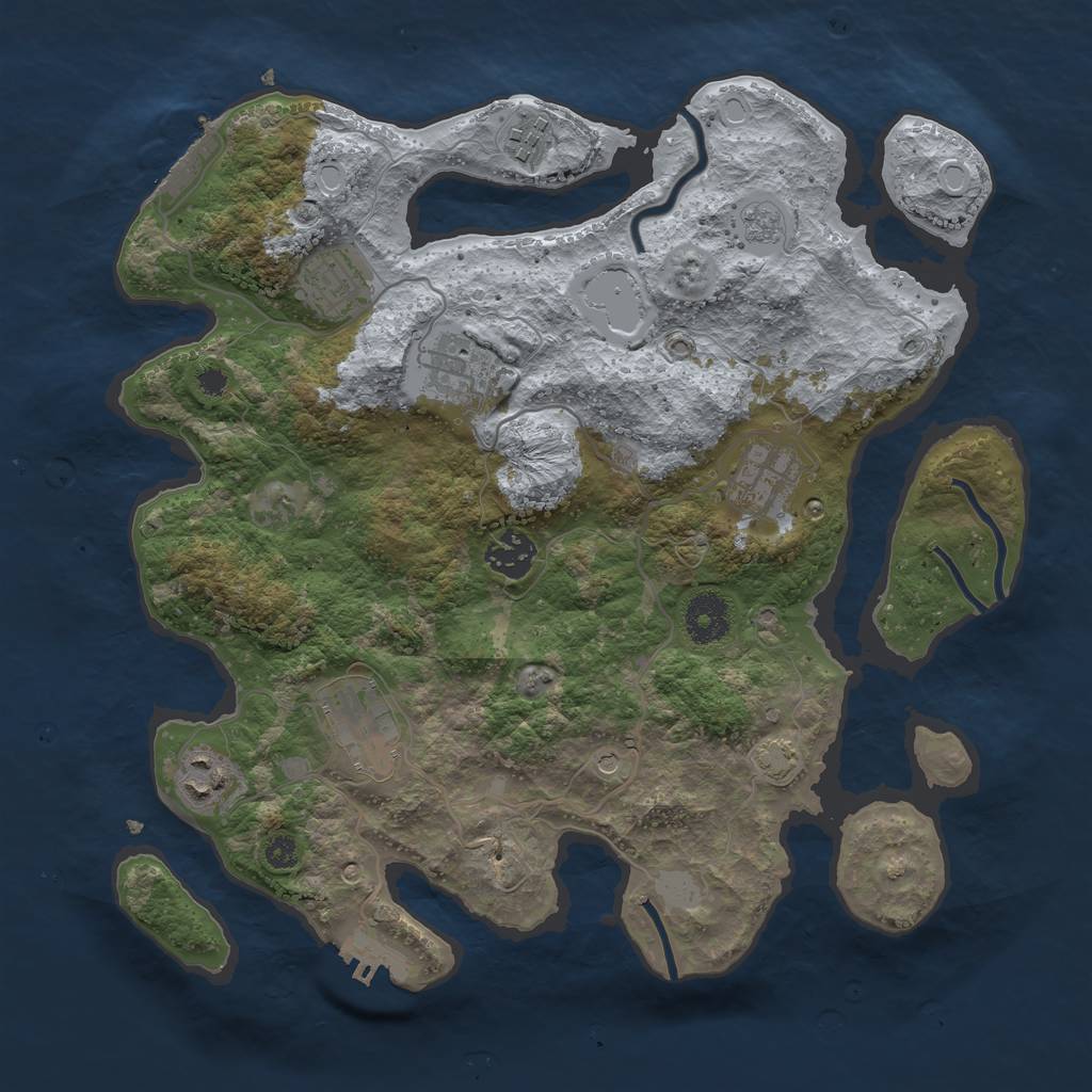 Rust Map: Procedural Map, Size: 3400, Seed: 13114377, 15 Monuments