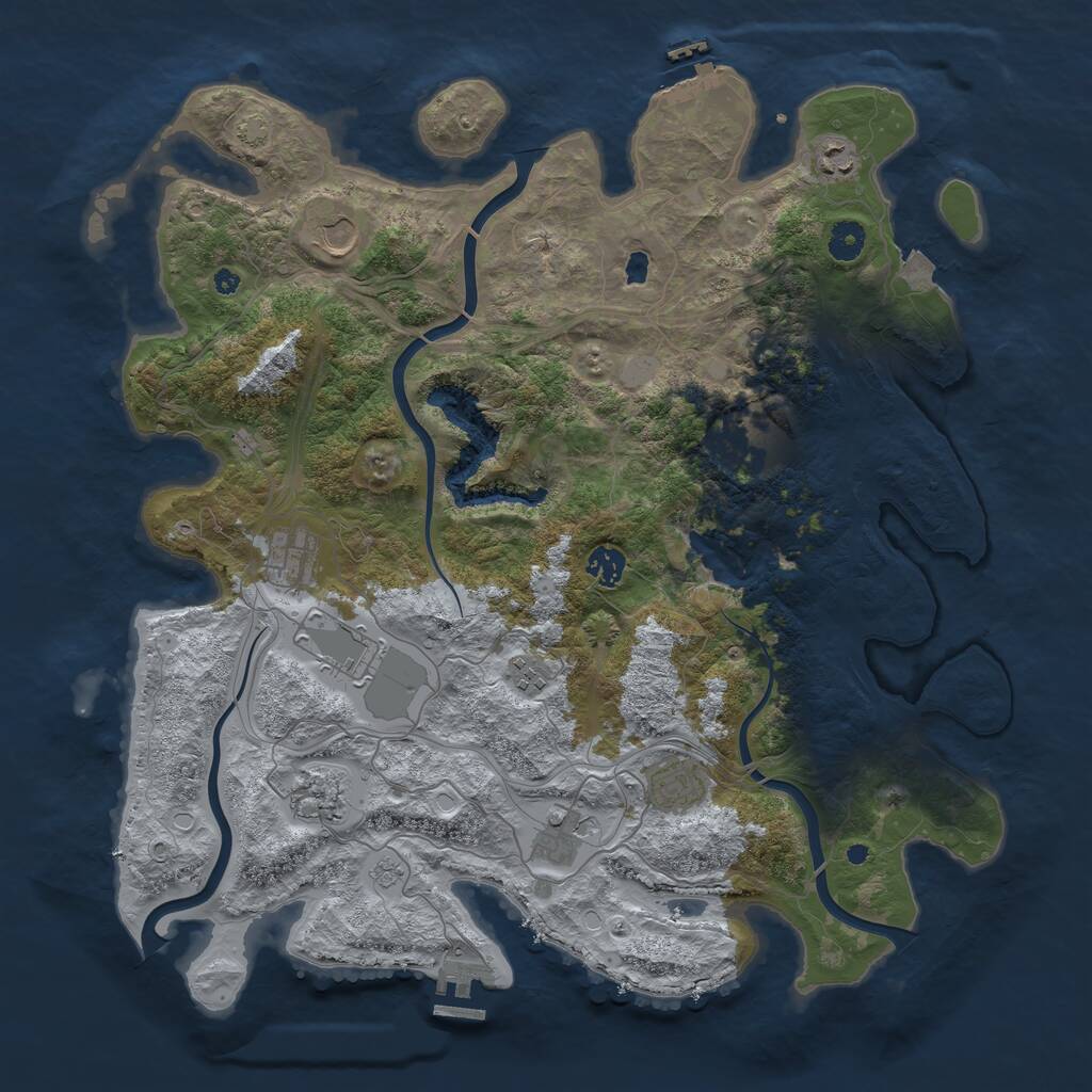 Rust Map: Procedural Map, Size: 4250, Seed: 426374987, 16 Monuments