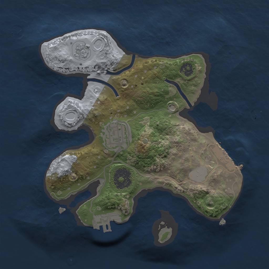 Rust Map: Procedural Map, Size: 2048, Seed: 1456598826, 7 Monuments