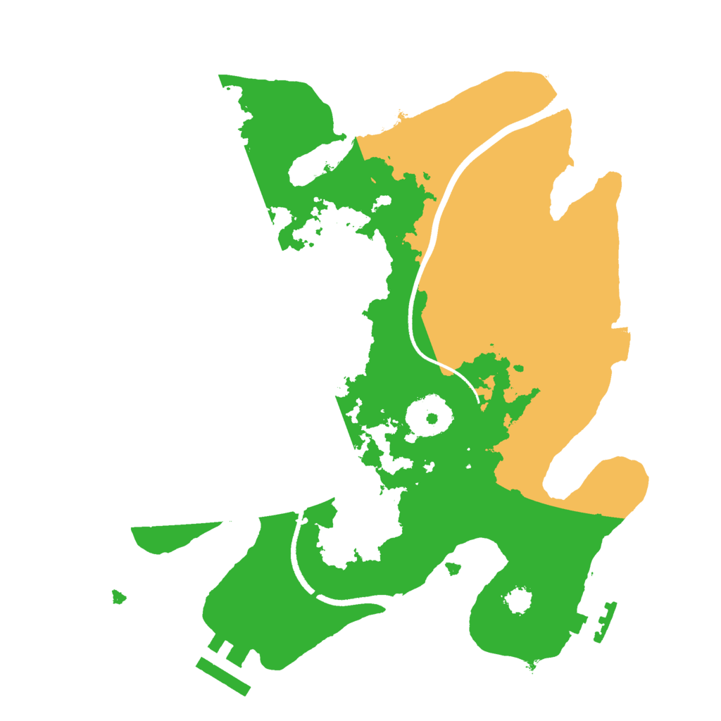 Biome Rust Map: Procedural Map, Size: 2500, Seed: 9211705