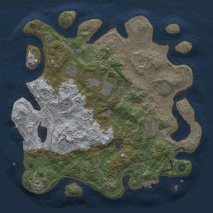 Thumbnail Rust Map: Procedural Map, Size: 4000, Seed: 19686, 17 Monuments