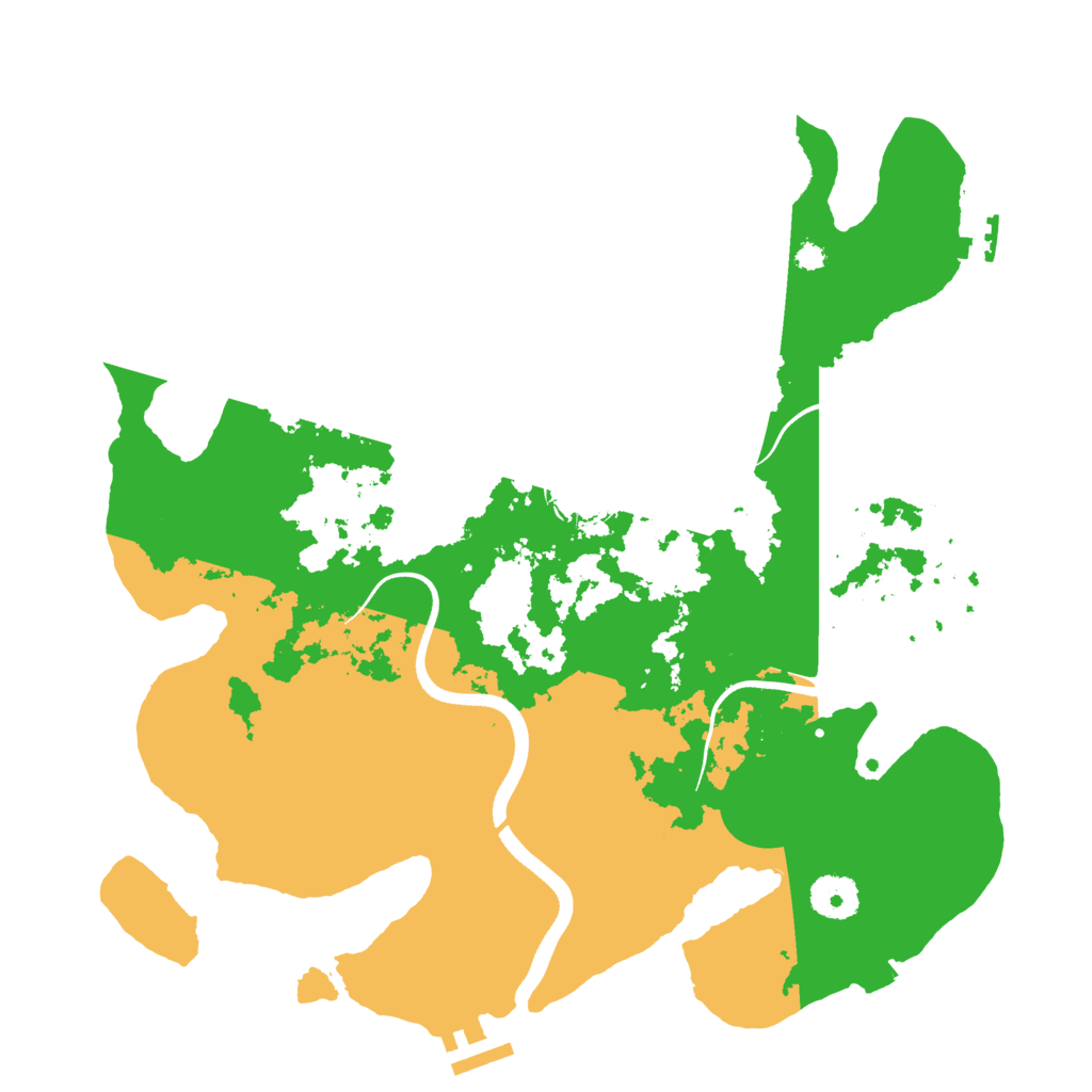 Biome Rust Map: Procedural Map, Size: 3500, Seed: 86874354