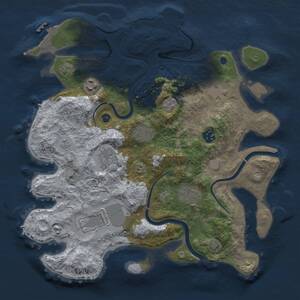 Thumbnail Rust Map: Procedural Map, Size: 3500, Seed: 362154456, 14 Monuments