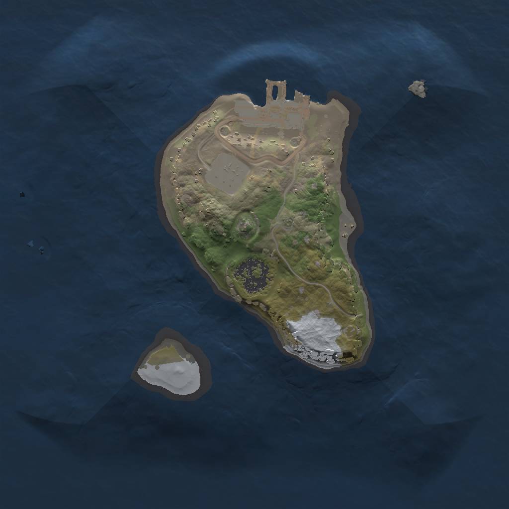 Rust Map: Procedural Map, Size: 1500, Seed: 7250645, 4 Monuments