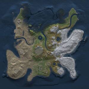 Thumbnail Rust Map: Procedural Map, Size: 3000, Seed: 1626222119, 11 Monuments