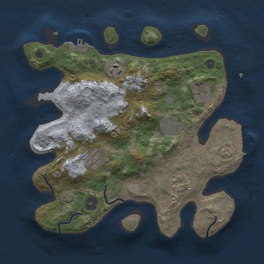 Procedural Map :: Rust Map :: Just-Wiped