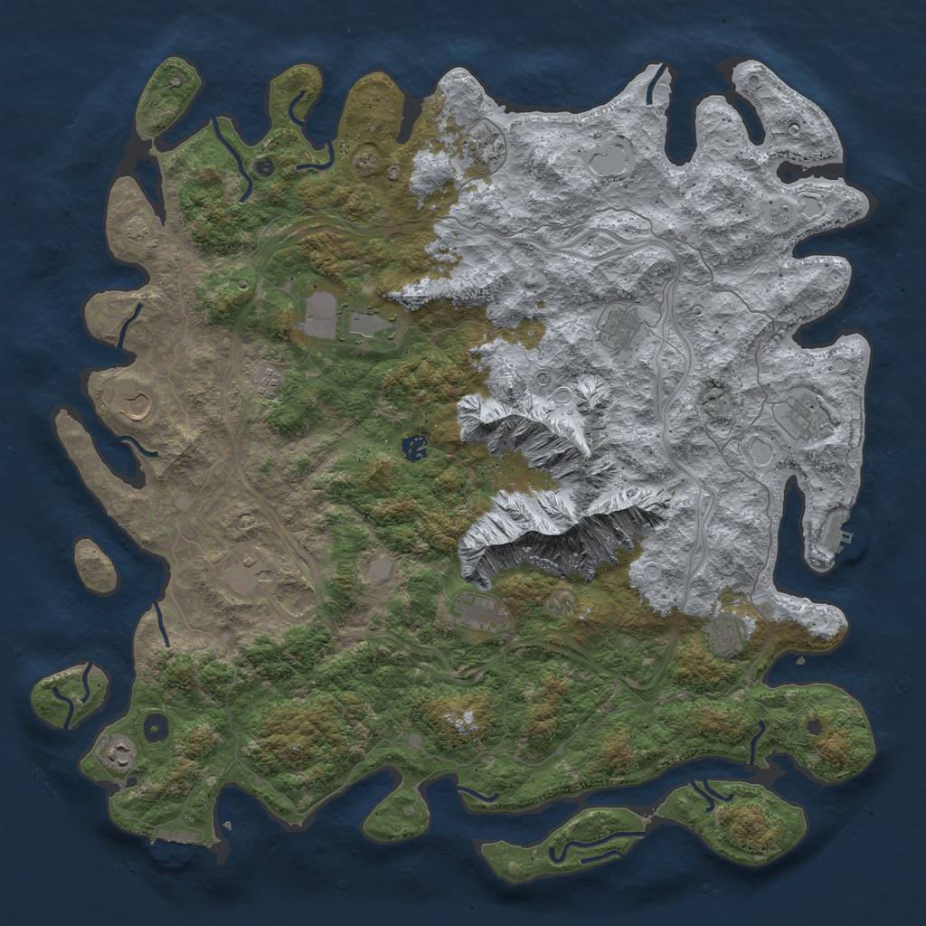 Rust Map: Procedural Map, Size: 5200, Seed: 310341319, 19 Monuments