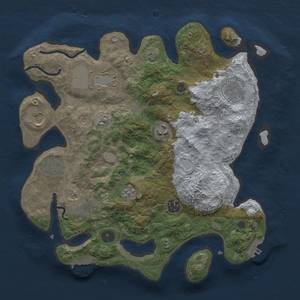 Thumbnail Rust Map: Procedural Map, Size: 3500, Seed: 79460695, 16 Monuments