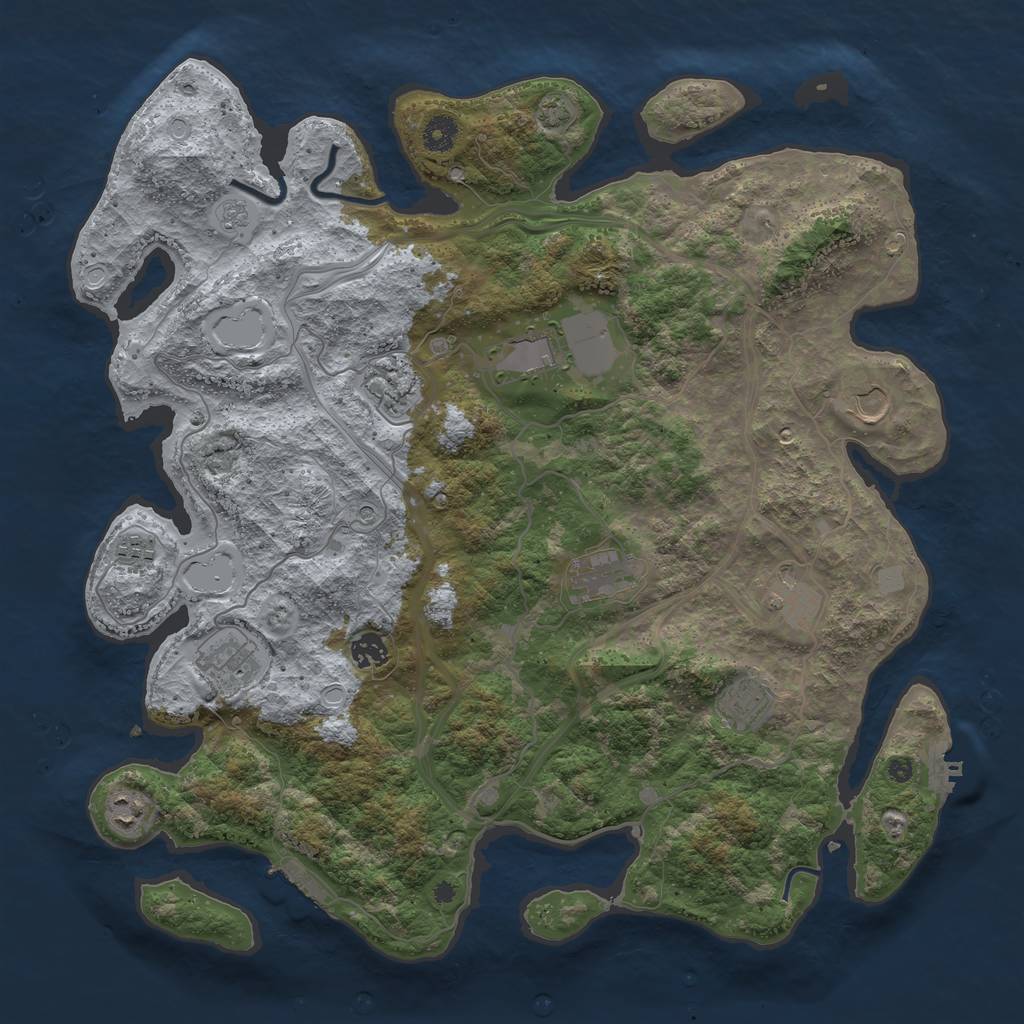 Rust Map: Procedural Map, Size: 4250, Seed: 47527968, 18 Monuments