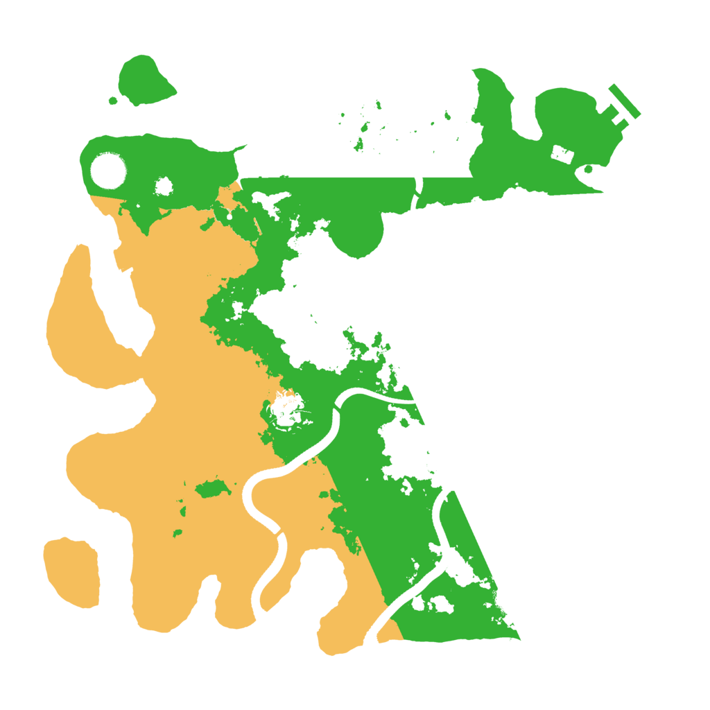 Biome Rust Map: Procedural Map, Size: 3500, Seed: 11888887